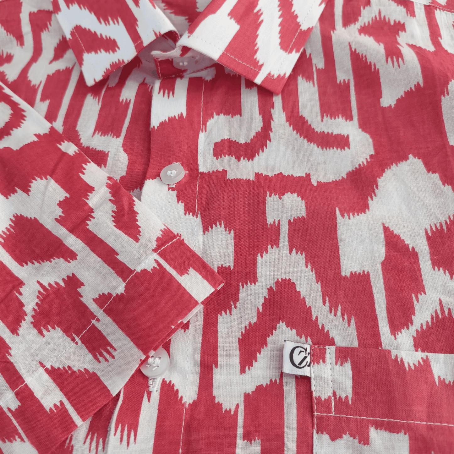 Red Ikat Print