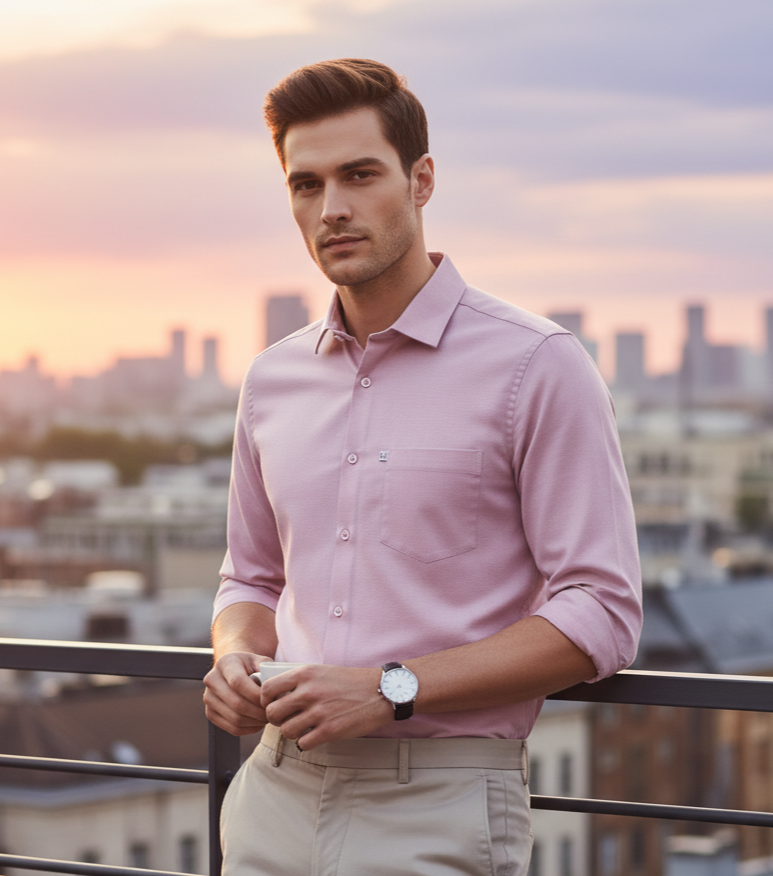 Linen-Cotton Solid Shirt