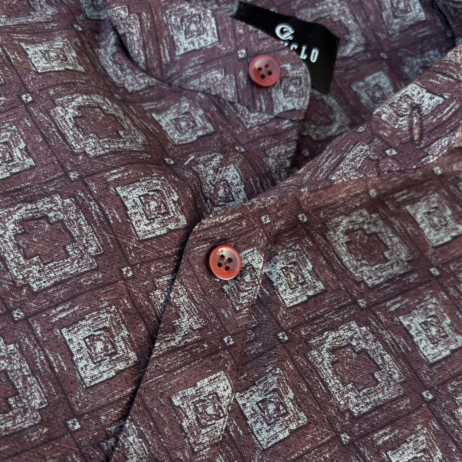 Burgundy/Maroon Print