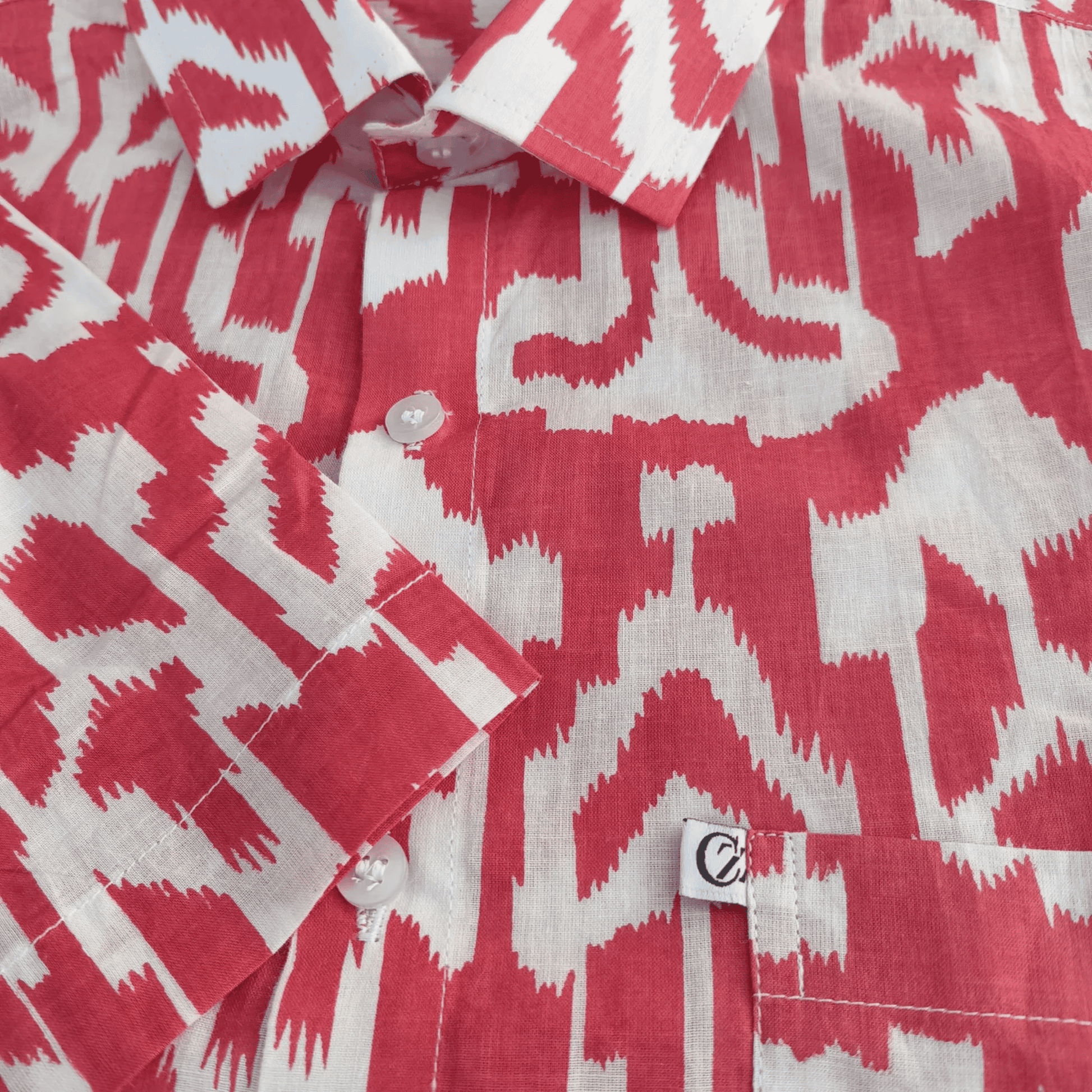 Red Ikat Print