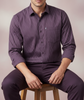 Plum Wine Pinstripe Shirt