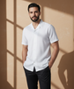 White Cuban Collar Shirt