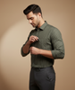 Olive Grove Pinstripe Shirt