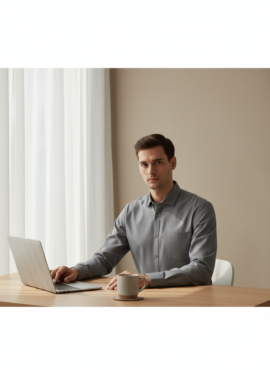 Black Micro-Checks Shirt