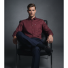 Maroon Wine Pinstripe Shirt