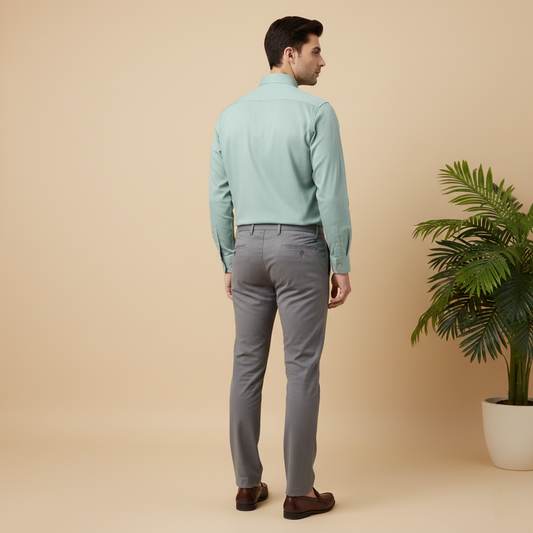 Mint Green Classic Linen-Cotton Shirt