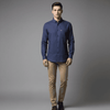 Deep Navy Linen Slub Shirt