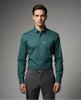 Teal Green Classic Linen-Cotton Shirt