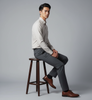 Beige Thin-Stripe Shirt