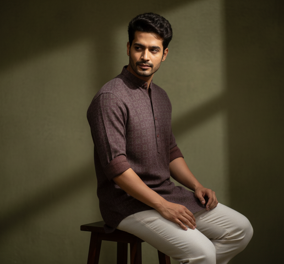 Burgundy/Maroon Print