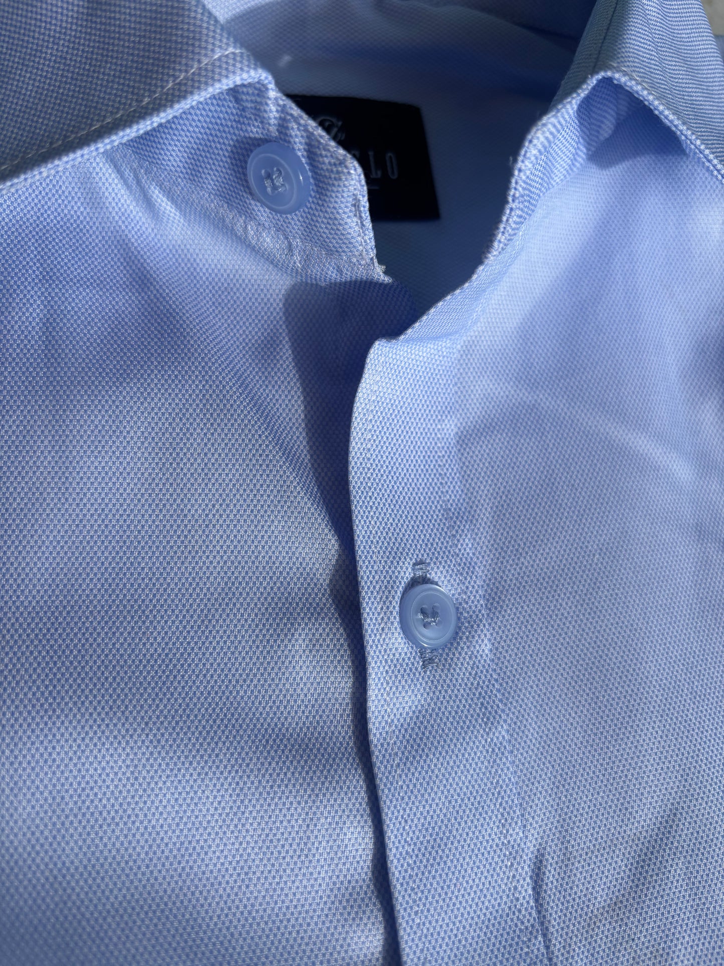 Blue Micro-Checks Shirt