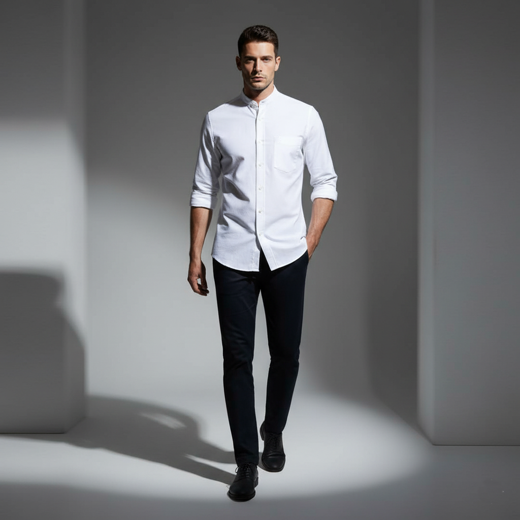 Oxford Solid — Crisp White